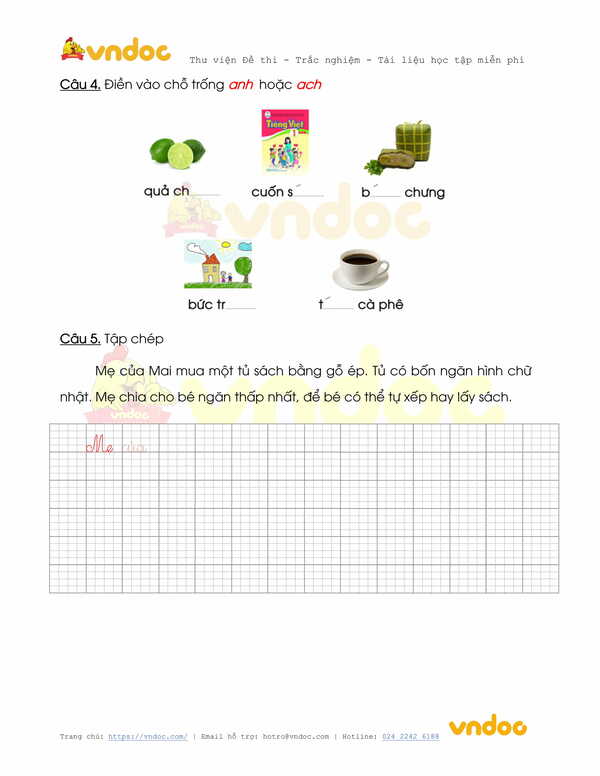 Phiếu bài tập cuối tuần Tiếng Việt lớp 1 Nâng cao - Tuần 19 - Đề 1