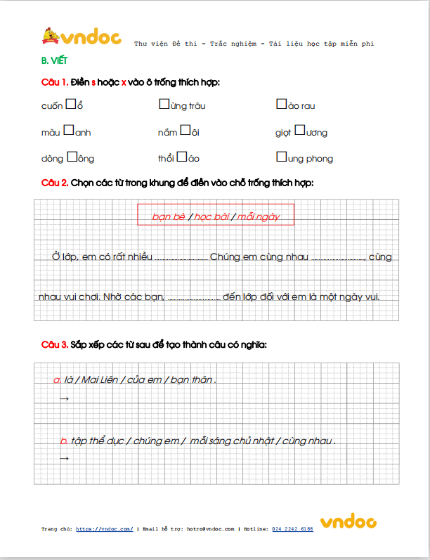 Phiếu bài tập cuối tuần Tiếng Việt 1 nâng cao - Tuần 19 - sách Kết nối