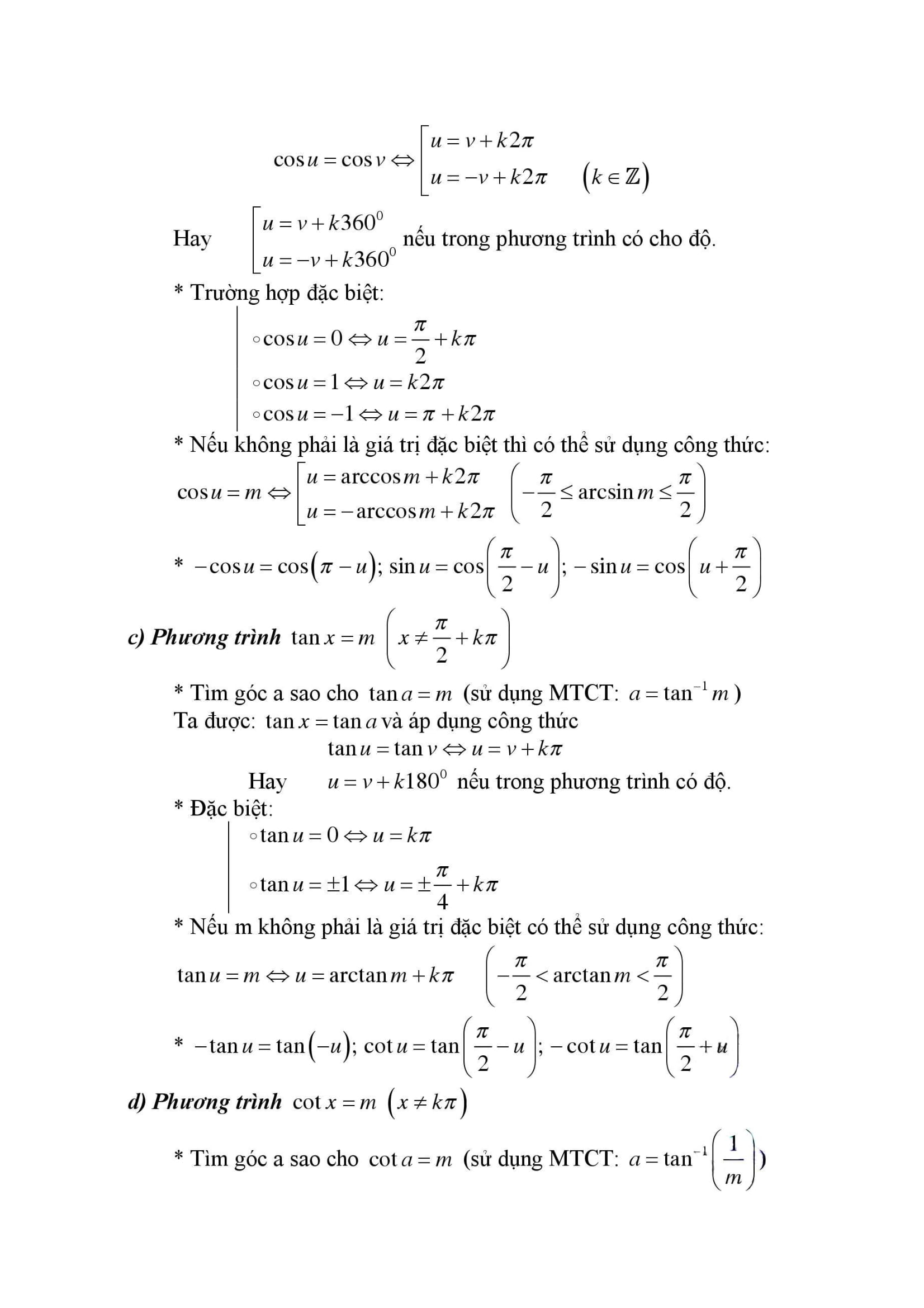 Công Thức Toán 11 đầy đủ