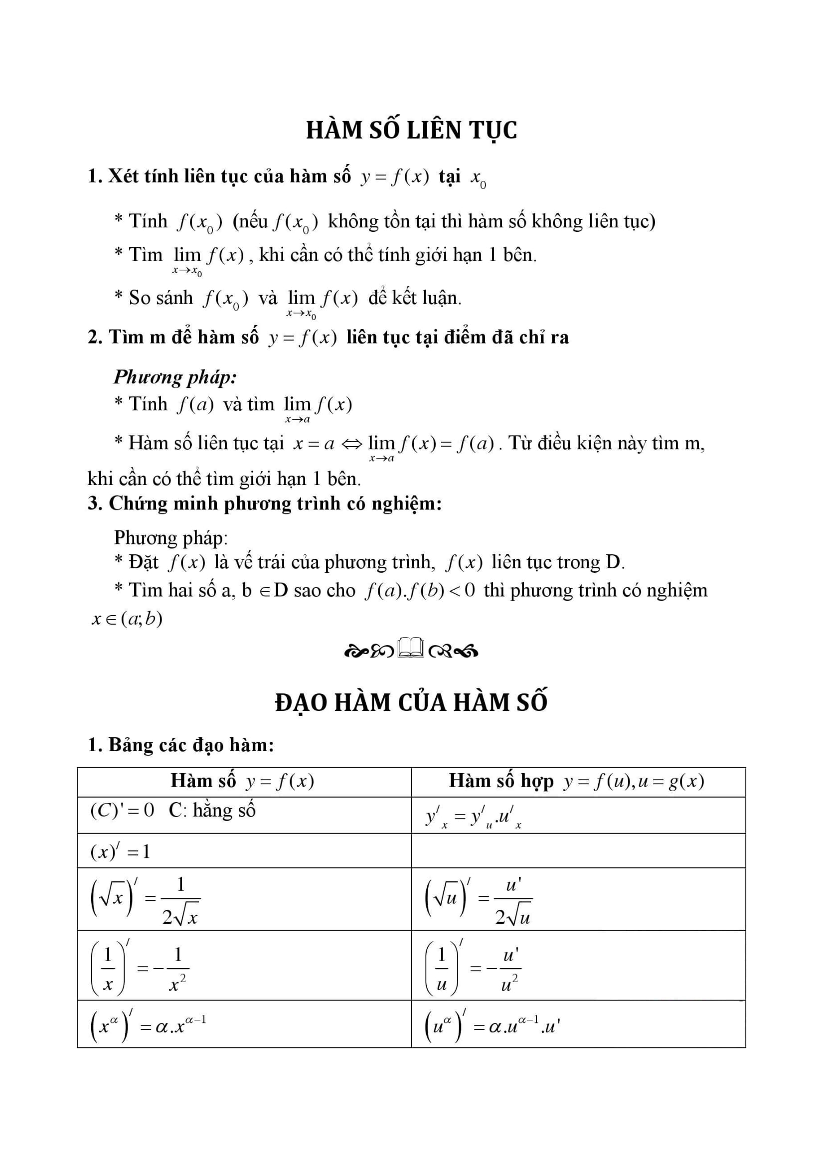 Công Thức Toán 11 đầy đủ