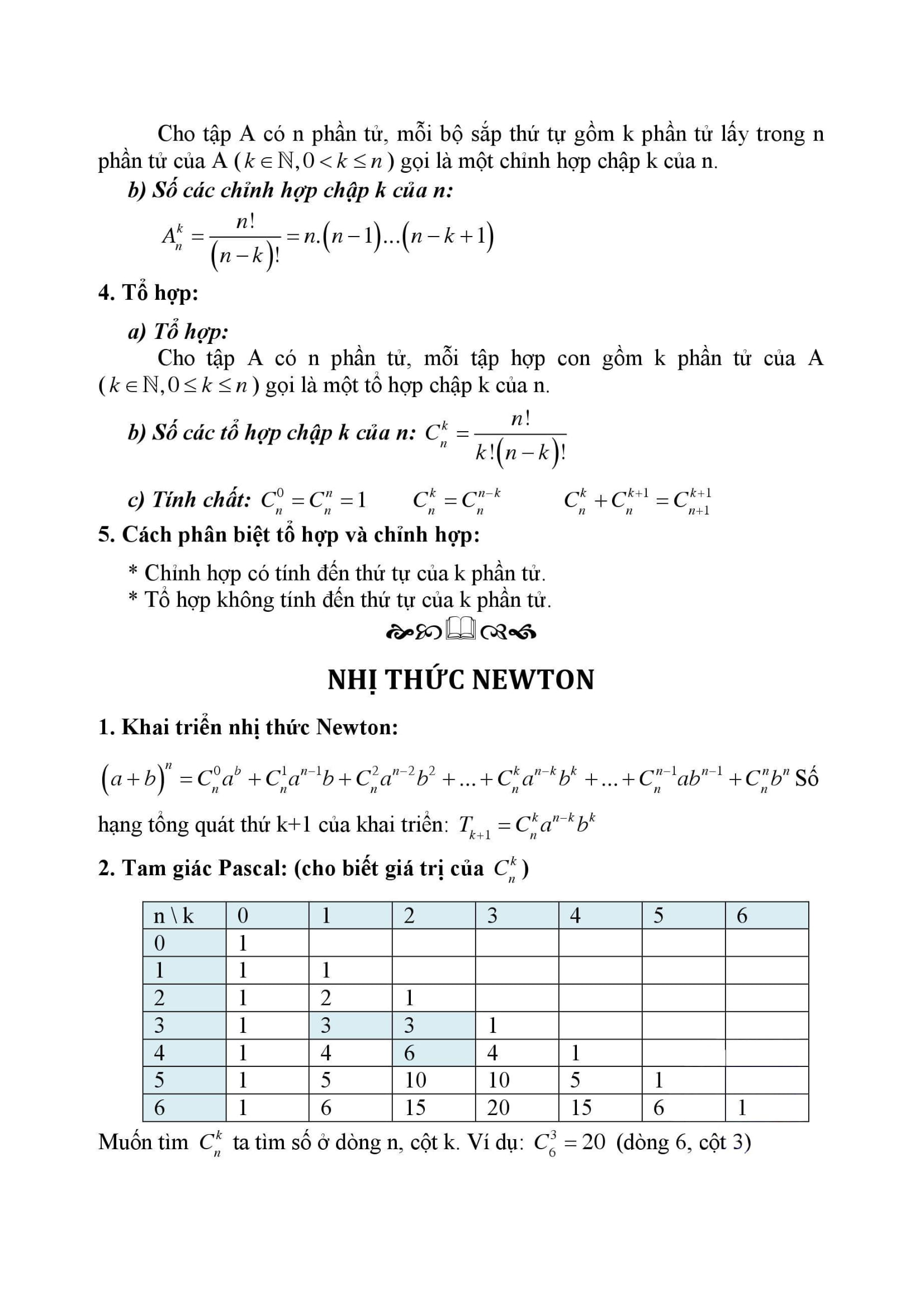Công Thức Toán 11 đầy đủ