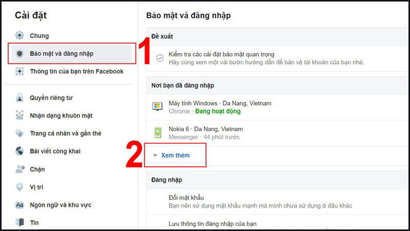 Cách phát hiện người lạ đăng nhập Facebook của bạn trên máy tính, điện thoại 4 Cách phát hiện người lạ đăng nhập Facebook của bạn trên máy tính, điện thoại 4