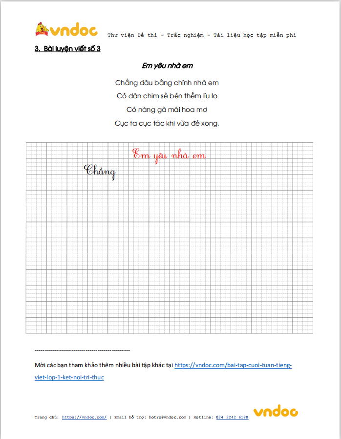 Phiếu luyện viết chữ đẹp - Tuần 20 sách Kết nối tri thức