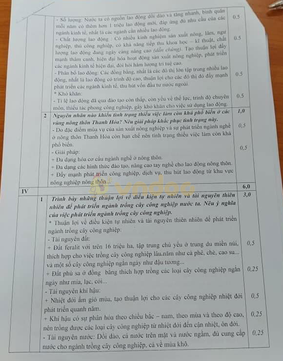 Đề thi chọn học sinh giỏi lớp 9 môn Địa lý năm 2020 - 2021