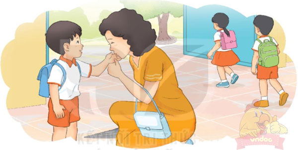 Giải bài tập Tiếng Việt 1 trang 24, 25, 26, 27 Bài 1: Nụ hôn trên bàn tay