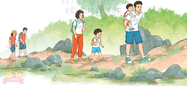 Giải bài tập Tiếng Việt 1 trang 30, 31, 32, 33 Bài 3: Cả nhà đi chơi núi