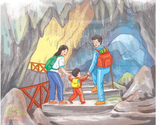 Giải bài tập Tiếng Việt 1 trang 30, 31, 32, 33 Bài 3: Cả nhà đi chơi núi