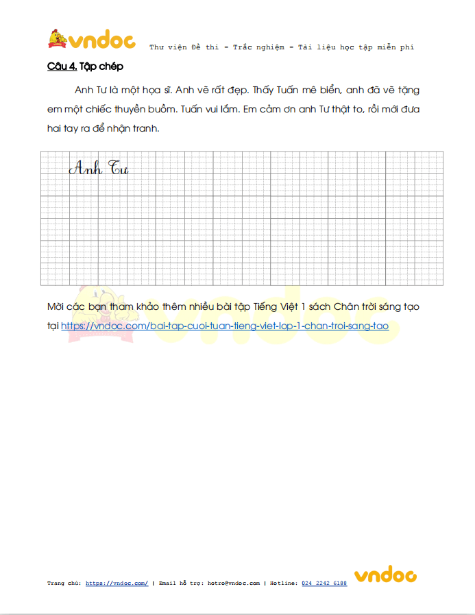 Phiếu bài tập cuối tuần Tiếng Việt lớp 1 Nâng cao - Tuần 20 - Số 1