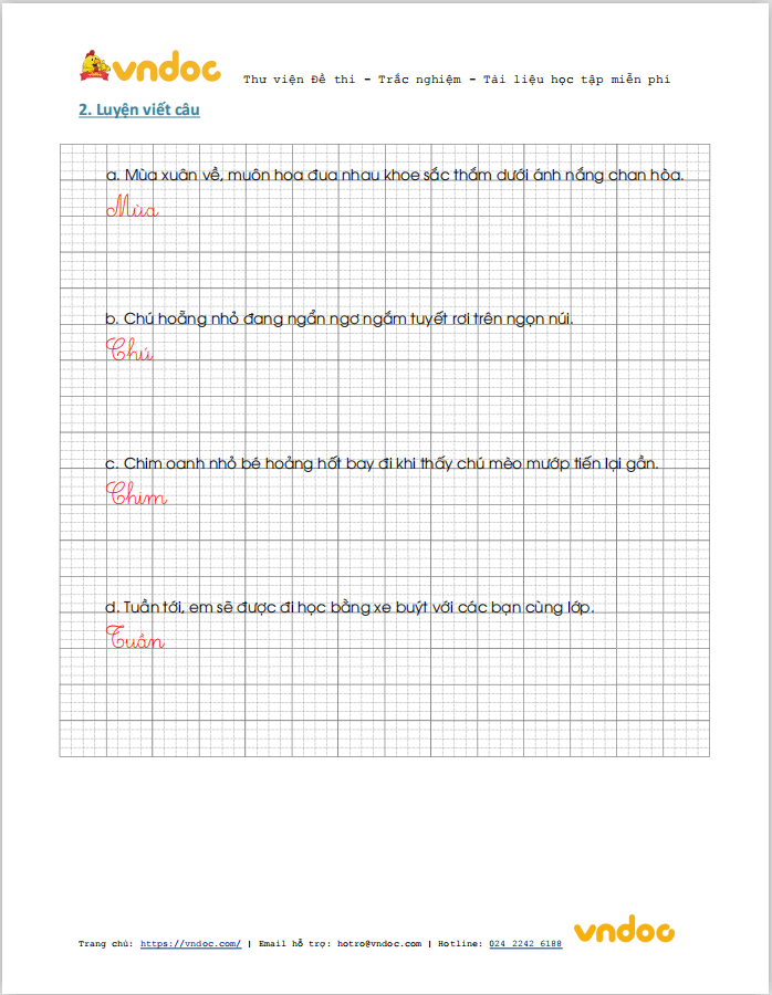 Phiếu luyện viết chữ đẹp Tuần 20 sách Chân trời sáng tạo