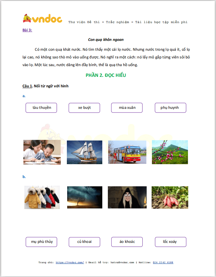 Bài tập Tết lớp 1 môn Tiếng Việt sách Chân trời