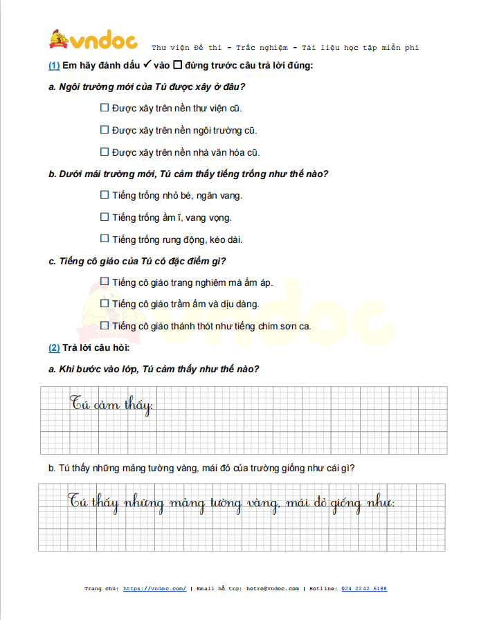 Bài tập Tết lớp 1 môn Tiếng Việt sách Kết nối tri thức