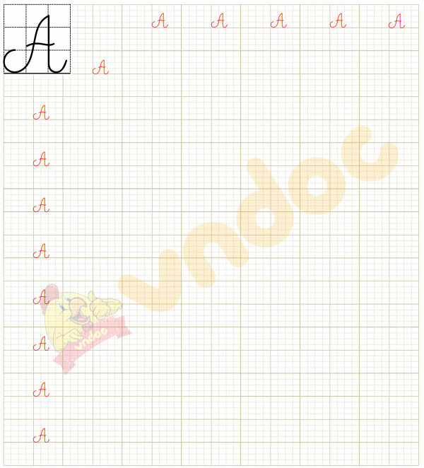 File tập viết chữ hoa cỡ nhỏ lớp 1