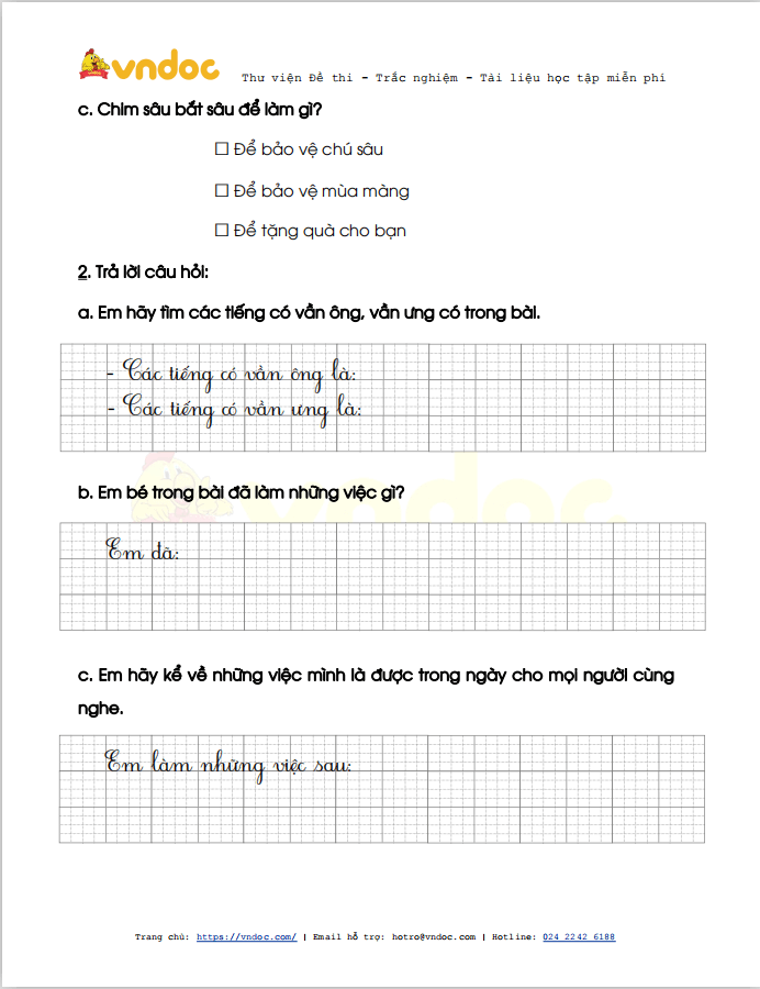 Phiếu bài tập cuối tuần Tiếng Việt lớp 1 Nâng cao - Tuần 21 - Đề 1