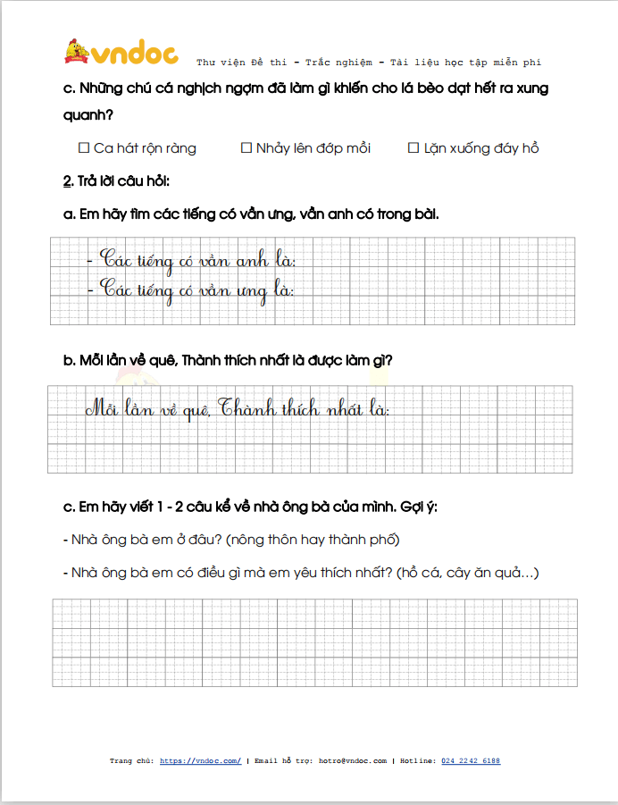 Bài tập cuối tuần Tiếng Việt 1 sách Cánh Diều