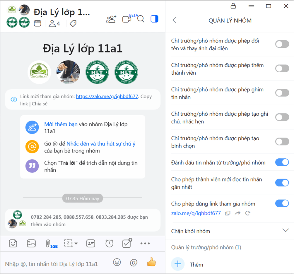 Hướng dẫn cách tạo lớp học trực tuyến bằng Zalo