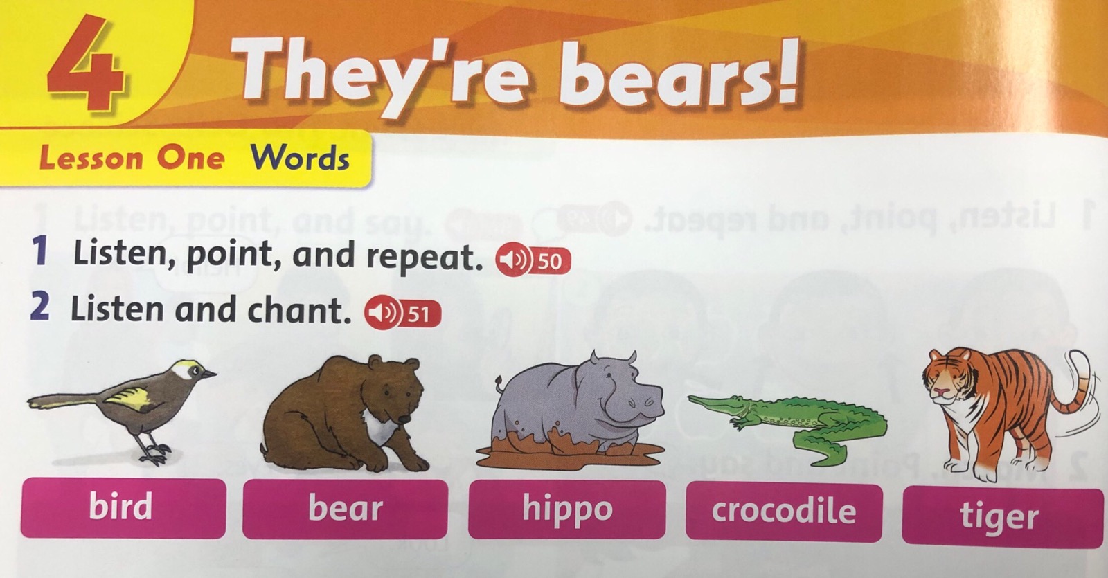 Giải SGK Tiếng Anh lớp 1 Unit 4: They’re bears! - Lesson 1