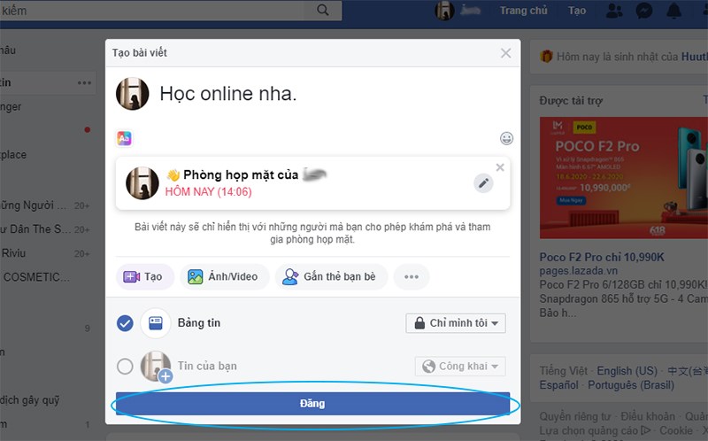 Cách dạy trực tuyến trên facebook
