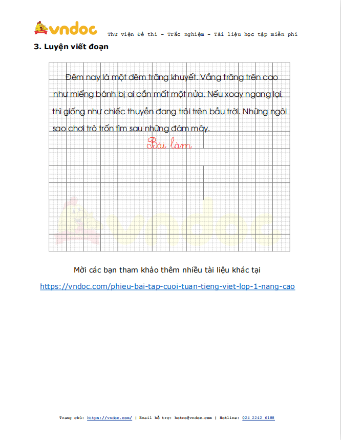 Phiếu luyện viết chữ đẹp Tuần 24 sách Cánh Diều