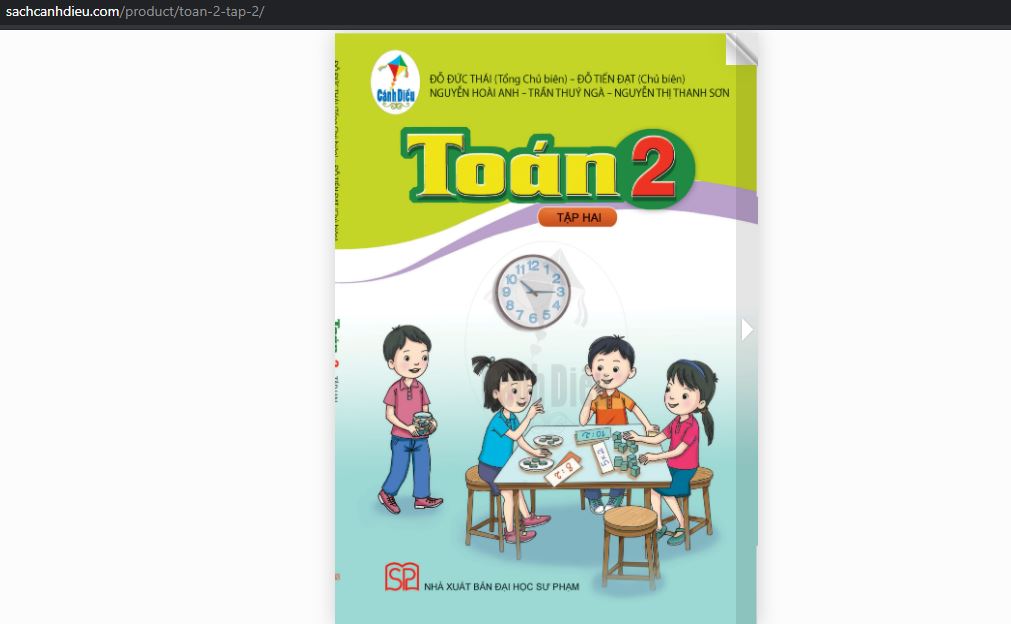 Hướng dẫn xem bộ sách giáo khoa lớp 2 bộ Cánh Diều