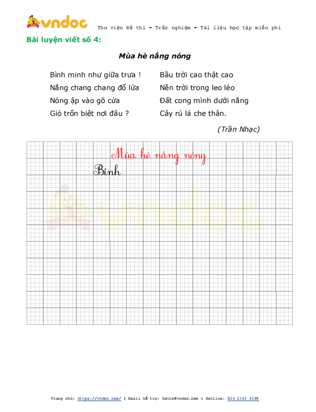 Phiếu luyện viết chữ đẹp Tuần 22 sách Chân trời sáng tạo