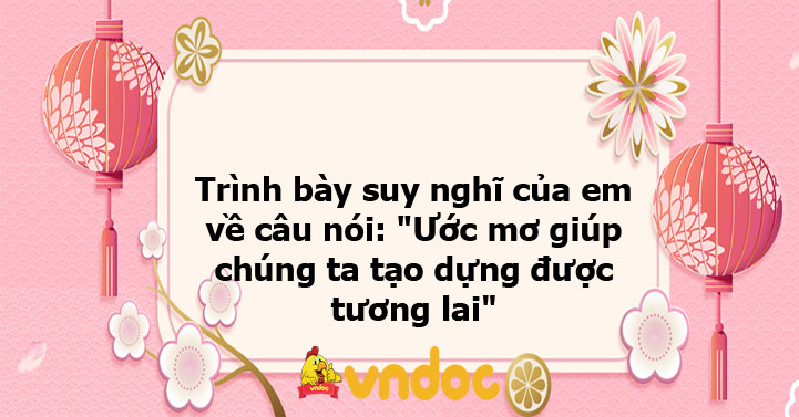 Trình bày suy nghĩ của em về câu nói: 