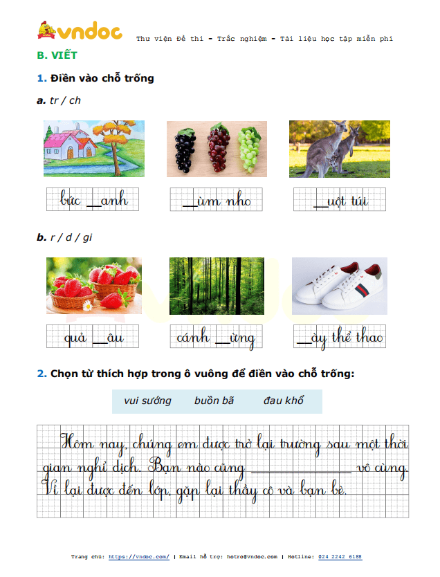 Bài tập cuối tuần Tiếng Việt lớp 1 sách Kết nối