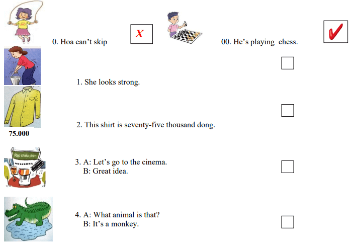 15 đề thi học kì 2 môn tiếng Anh lớp 4 có đáp án