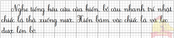 Giải bài tập Tiếng Việt 1 trang 84, 85, 86, 87 Bài 1: Kiến và chim bồ câu