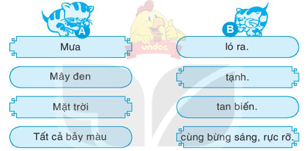Giải VBT Tiếng Việt 1 trang 45, 46 Bài 2: Bảy sắc cầu vồng