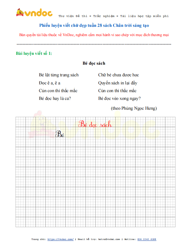 Phiếu luyện viết chữ đẹp Tuần 25 sách Chân trời sáng tạo