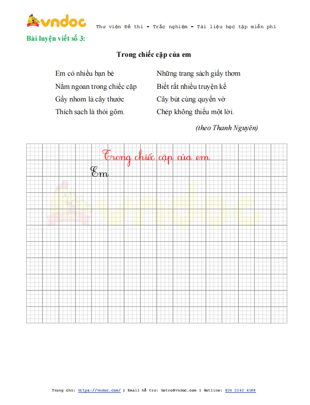 Phiếu luyện viết chữ đẹp Tuần 25 sách Chân trời sáng tạo