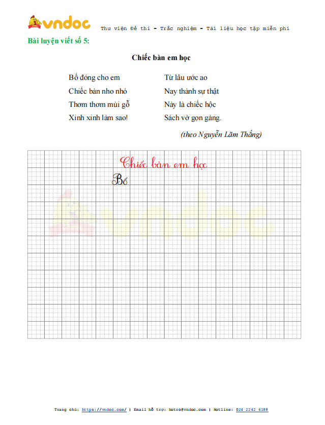 Phiếu luyện viết chữ đẹp Tuần 25 sách Chân trời sáng tạo