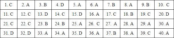 Đáp án đề minh họa 2021 môn Vật lý