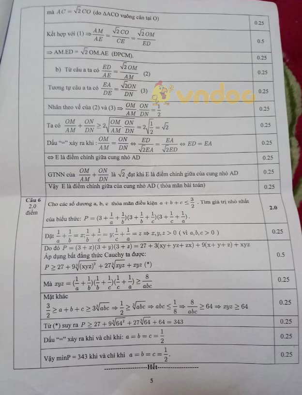 Đề thi chọn học sinh giỏi lớp 9 môn Toán Sở GD&ĐT Hưng Yên năm 2020 - 2021