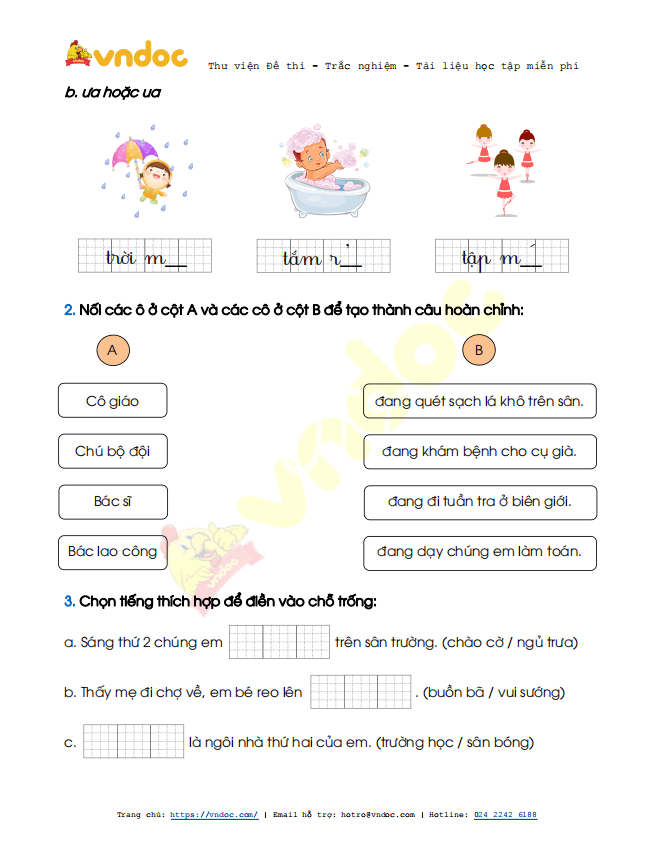 Đề thi học kì 2 lớp 1 môn Tiếng Việt sách Chân trời sáng tạo năm 2020-2021 theo Thông tư 27