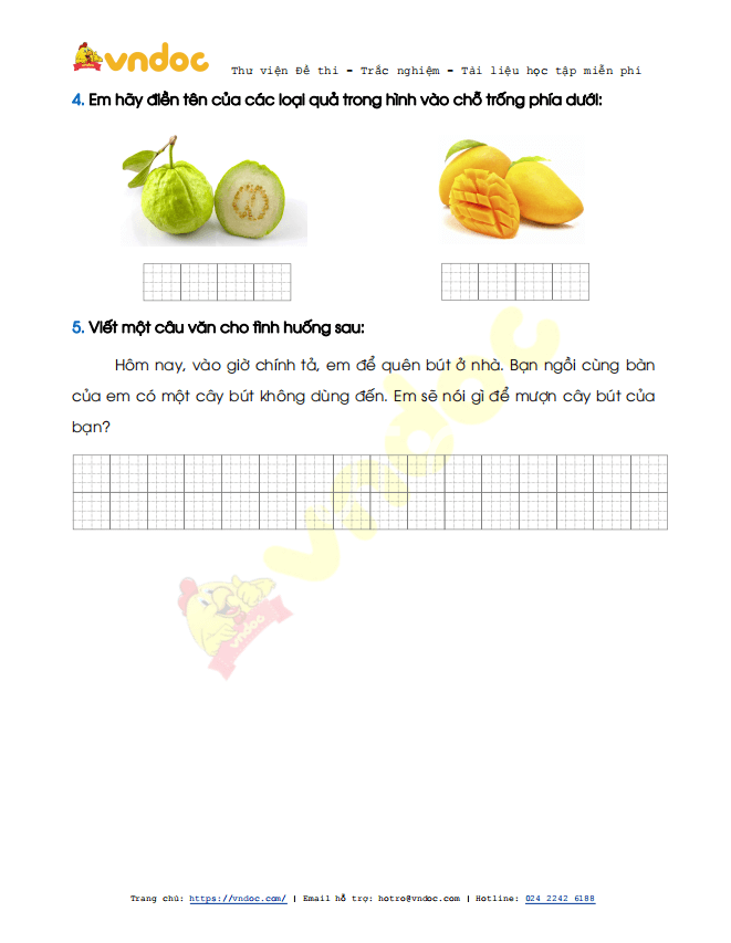 Đề thi học kì 2 lớp 1 môn Tiếng Việt sách Chân trời sáng tạo năm 2020-2021 theo Thông tư 27