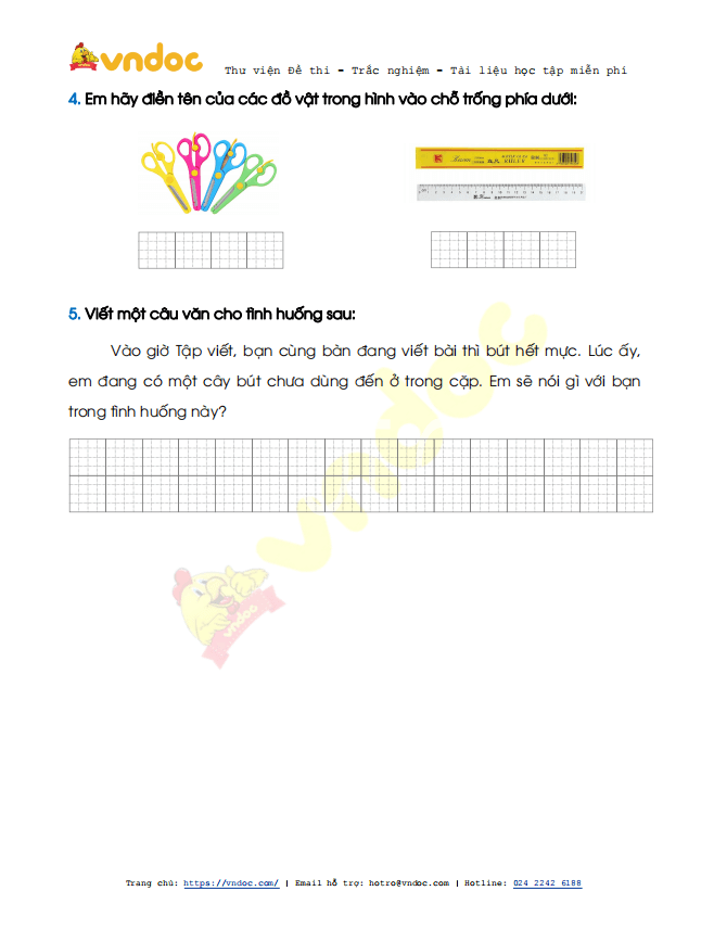 Đề thi học kì 2 lớp 1 môn Tiếng Việt sách Chân trời sáng tạo năm 2020-2021 theo Thông tư 27 - Đề 2