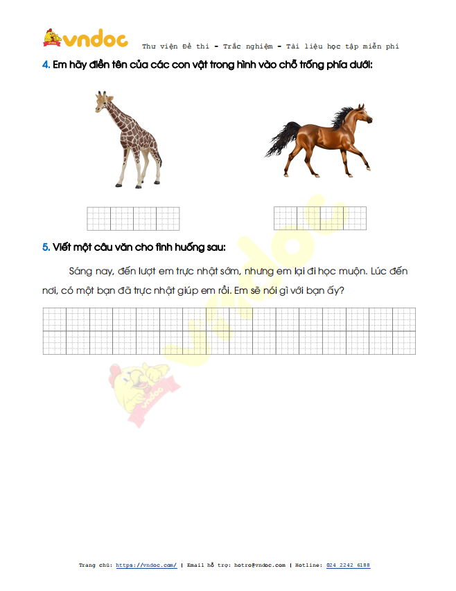Đề thi học kì 2 lớp 1 môn Tiếng Việt sách Kết nối tri thức năm 2020-2021 theo Thông tư 27 - Đề 2
