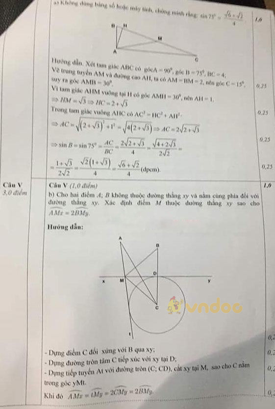 Đề thi chọn học sinh giỏi lớp 9 môn Toán Phòng GD&ĐT Ba Đình năm 2020 - 2021 (vòng 2)