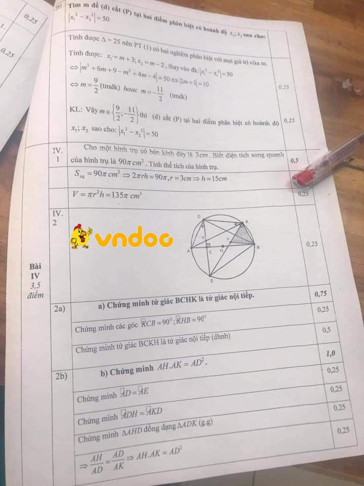 Đề thi thử vào lớp 10 môn Toán phòng GD&ĐT Quận Ba Đình năm 2020 - 2021