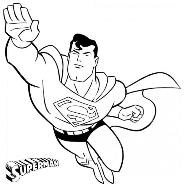 Tranh tô màu siêu nhân Superman - Siêu anh hùng bảo vệ trái đất