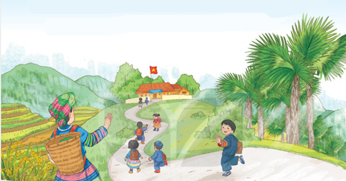 Giải bài tập Tiếng Việt 1 trang 48, 49 Bài 2: Đi học