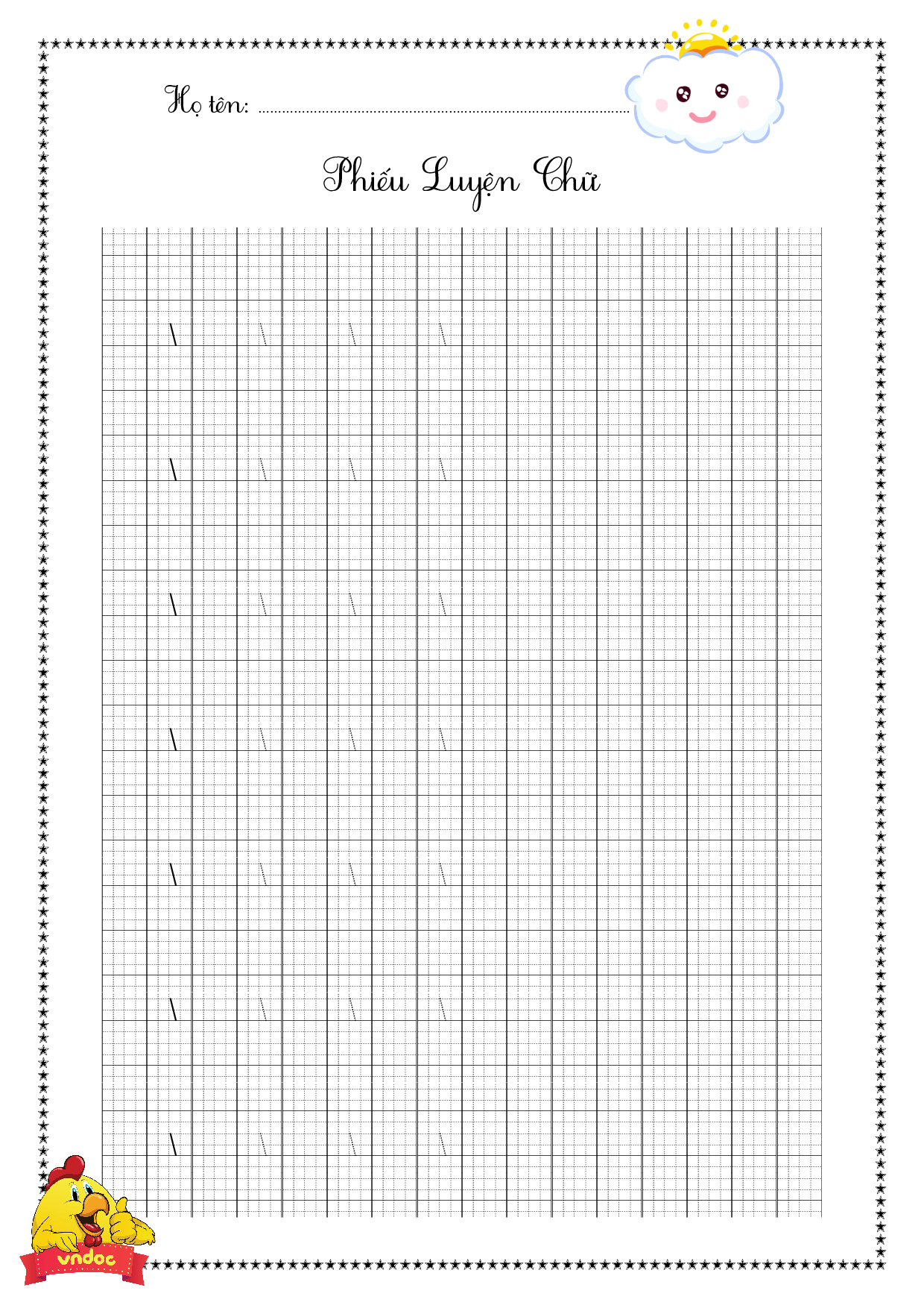 Các nét chữ cơ bản