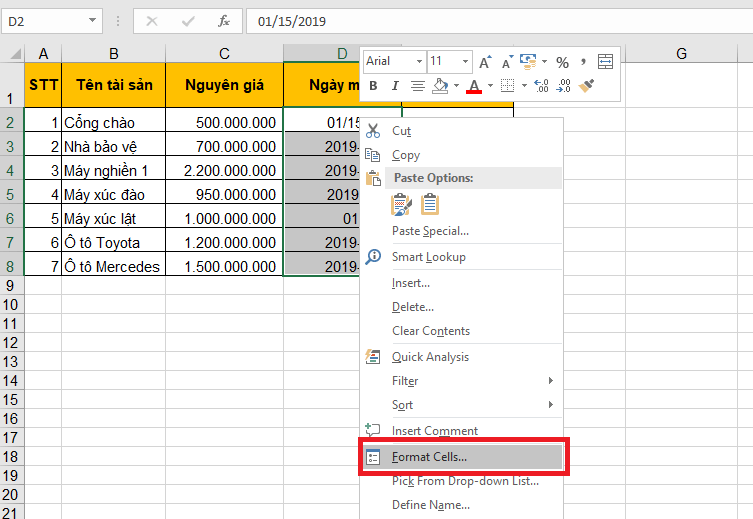 Khắc phục nhanh lỗi sai định dạng ngày tháng trong Excel