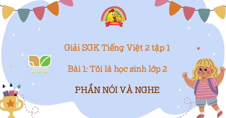 Bài 1: Tôi Là Học Sinh Lớp 2 - Phần Nói Và Nghe Trang 12 - Tiếng Việt Lớp 2  Kết Nối Tri Thức Trang 12 - Vndoc.Com