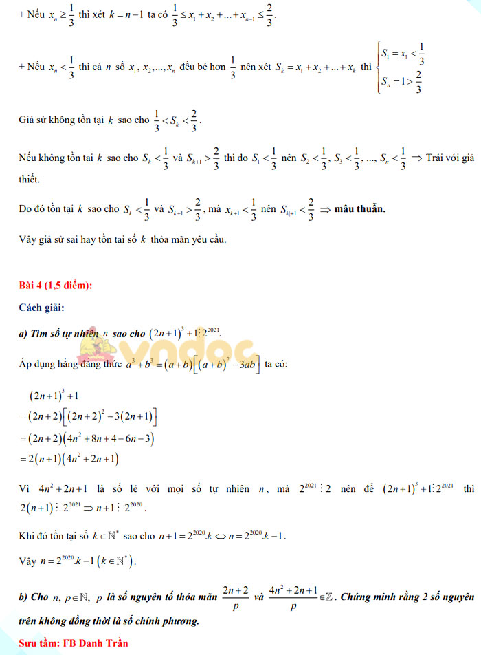 Đề thi tuyển sinh lớp 10 môn Toán năm 2021 Trường Phổ Thông Năng Khiếu, TP. HCM (đề chuyên)