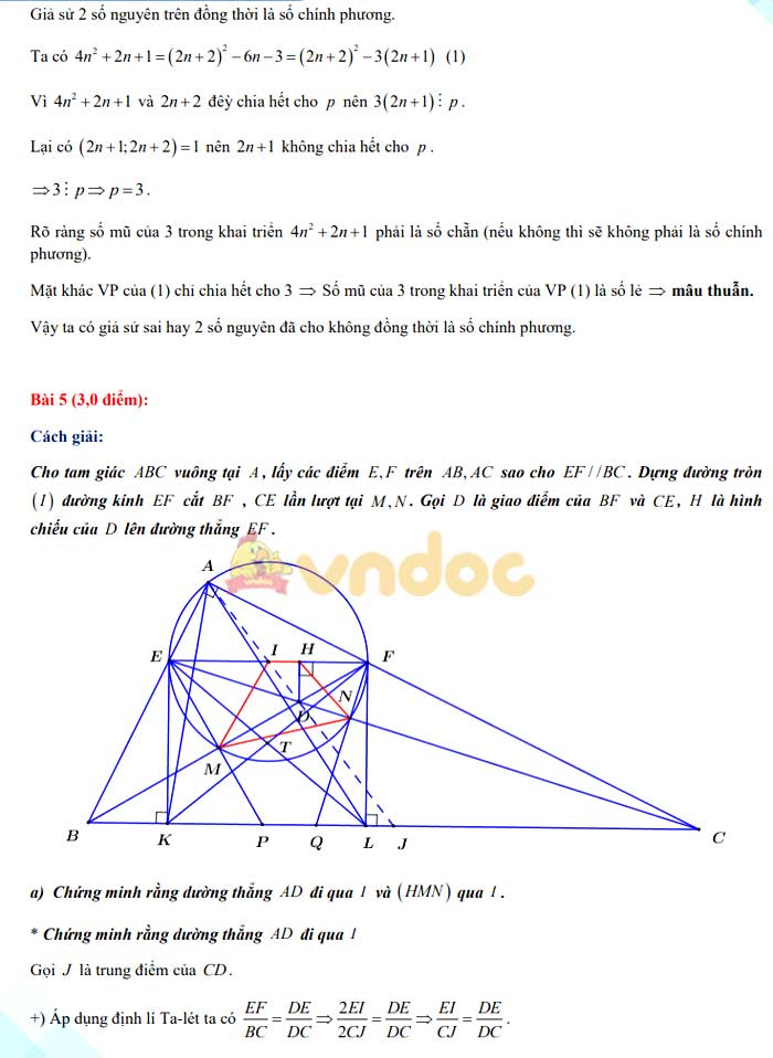 Đề thi tuyển sinh lớp 10 môn Toán năm 2021 Trường Phổ Thông Năng Khiếu, TP. HCM (đề chuyên)