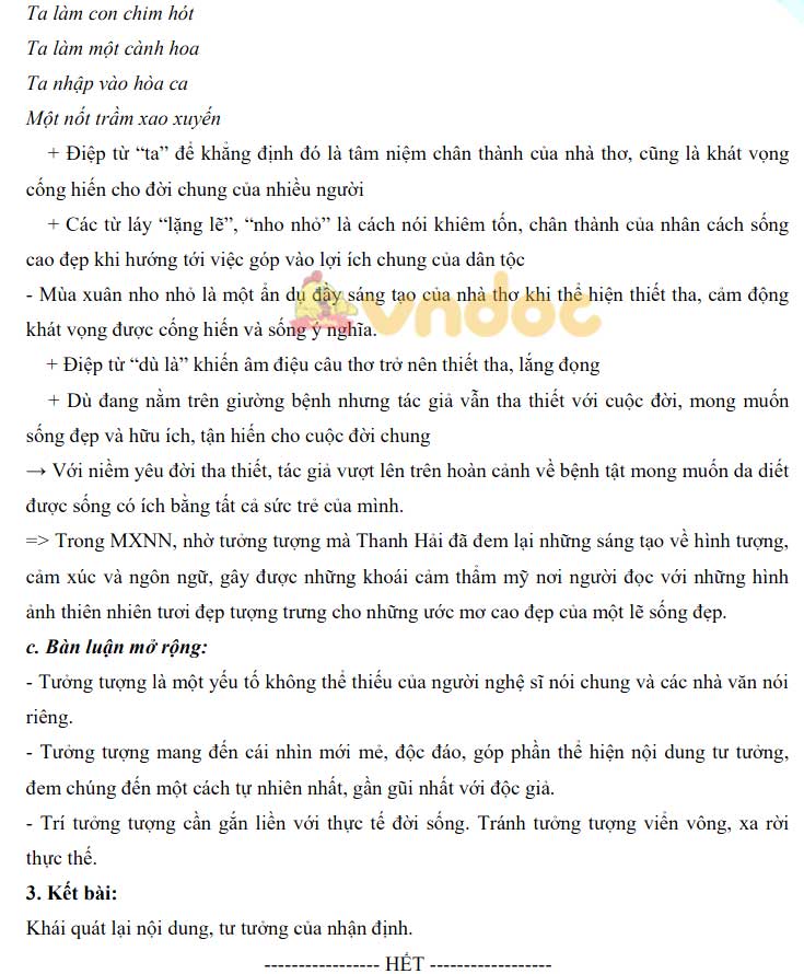 Đáp án đề thi vào lớp 10 môn Văn chuyên PTNK 2021
