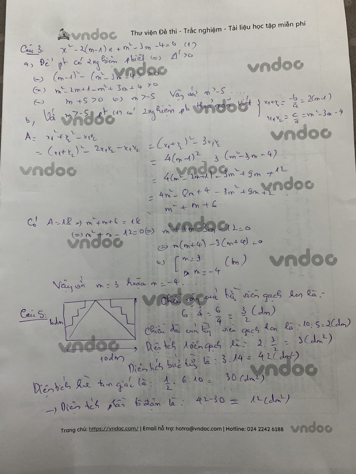 Đáp án đề thi môn Toán năm 2021 An Giang