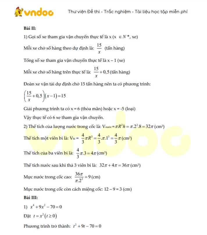Đề thi thử vào lớp 10 môn Toán Trường THPT H.A.S năm 2021